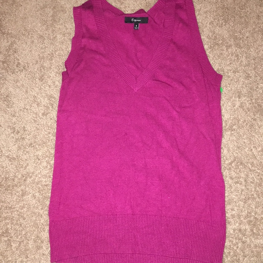 Express Pink Sweater Vest